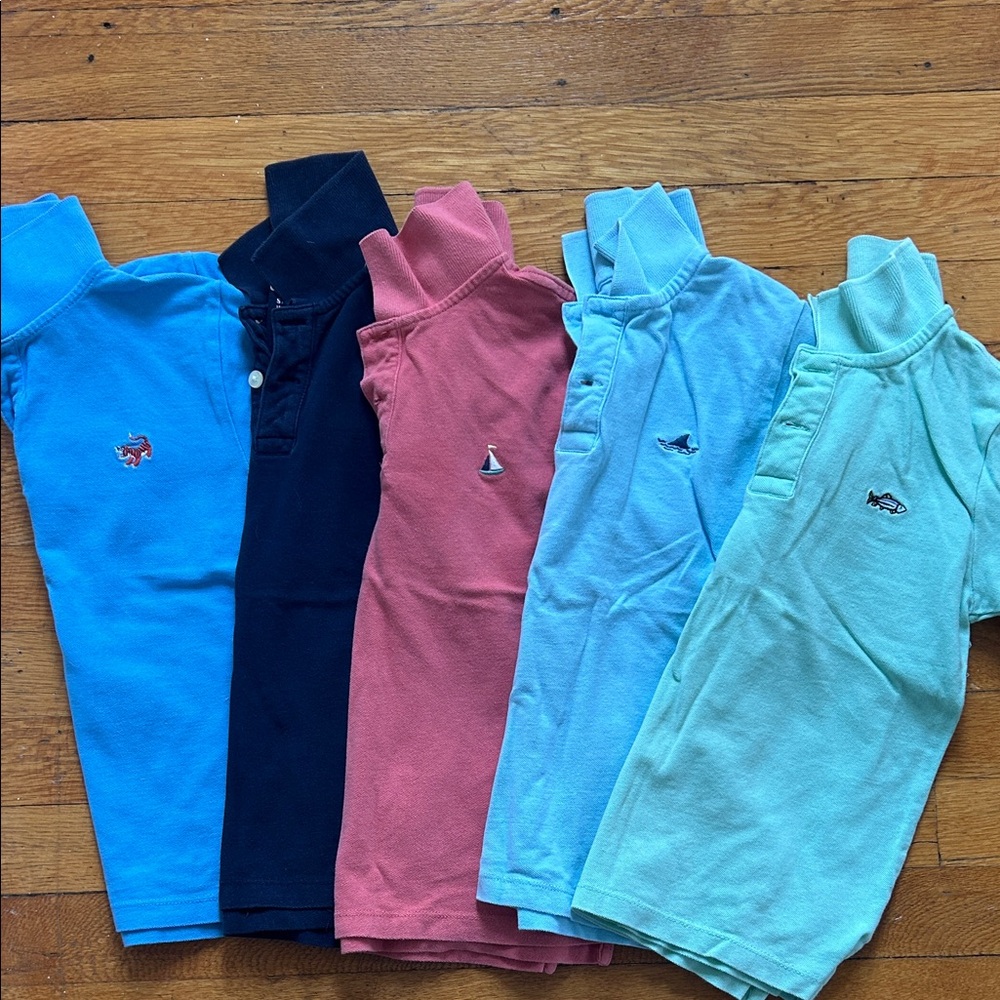 Bundle of 5 Crewcuts pique polo shirts